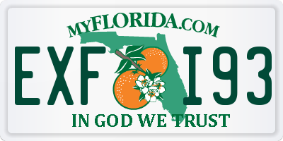 FL license plate EXFI93