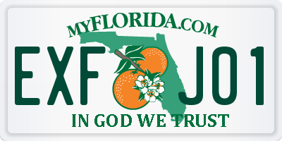 FL license plate EXFJ01