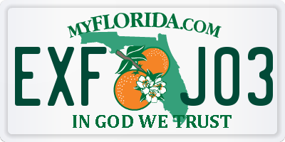 FL license plate EXFJ03