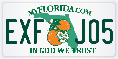 FL license plate EXFJ05