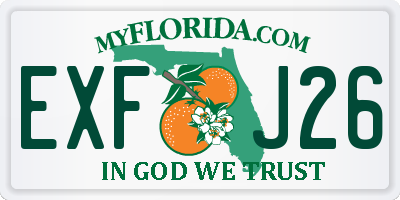FL license plate EXFJ26