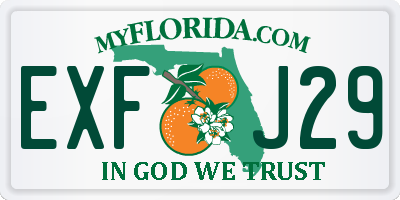 FL license plate EXFJ29