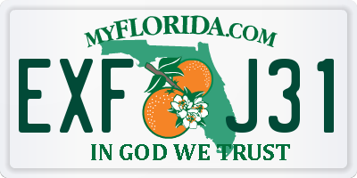 FL license plate EXFJ31