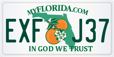 FL license plate EXFJ37