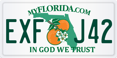 FL license plate EXFJ42