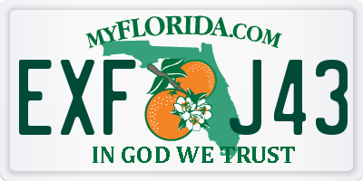 FL license plate EXFJ43