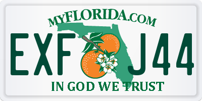 FL license plate EXFJ44