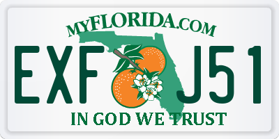FL license plate EXFJ51