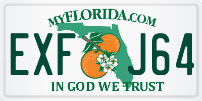 FL license plate EXFJ64