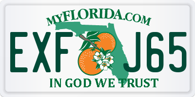 FL license plate EXFJ65