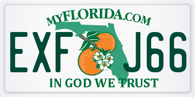 FL license plate EXFJ66