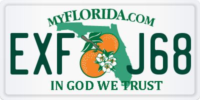 FL license plate EXFJ68
