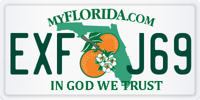 FL license plate EXFJ69
