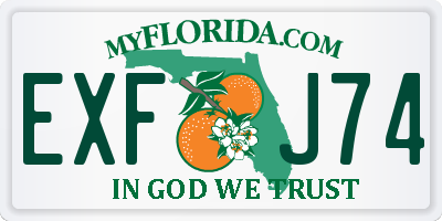 FL license plate EXFJ74