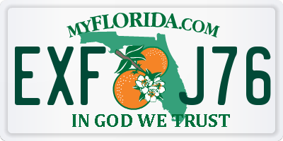 FL license plate EXFJ76