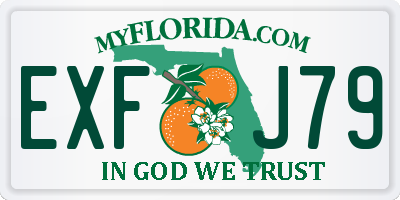 FL license plate EXFJ79