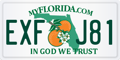 FL license plate EXFJ81