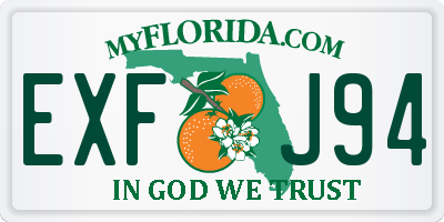 FL license plate EXFJ94