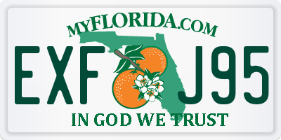 FL license plate EXFJ95
