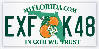 FL license plate EXFK48