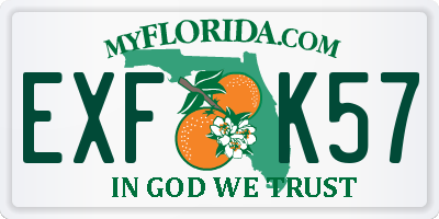 FL license plate EXFK57