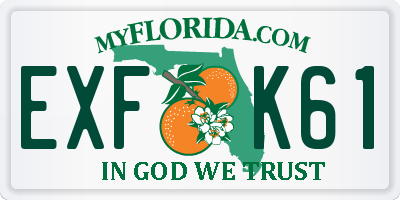 FL license plate EXFK61