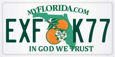 FL license plate EXFK77