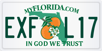 FL license plate EXFL17