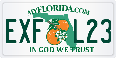 FL license plate EXFL23