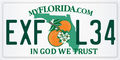 FL license plate EXFL34