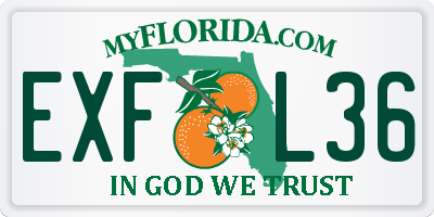 FL license plate EXFL36