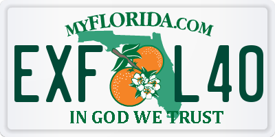 FL license plate EXFL40
