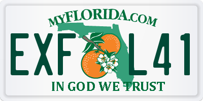 FL license plate EXFL41