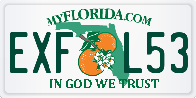 FL license plate EXFL53