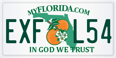 FL license plate EXFL54