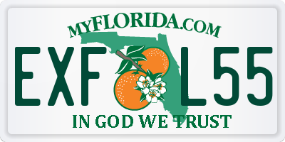 FL license plate EXFL55