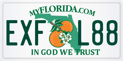 FL license plate EXFL88