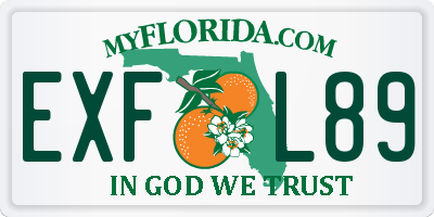 FL license plate EXFL89