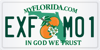 FL license plate EXFM01