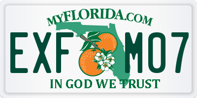FL license plate EXFM07