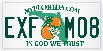 FL license plate EXFM08