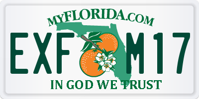 FL license plate EXFM17