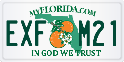FL license plate EXFM21