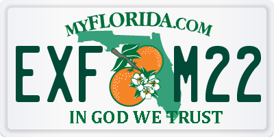 FL license plate EXFM22