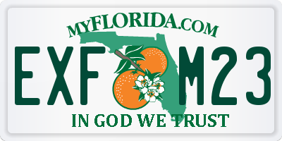 FL license plate EXFM23