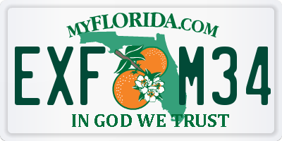 FL license plate EXFM34