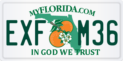 FL license plate EXFM36