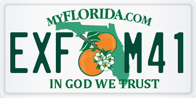FL license plate EXFM41