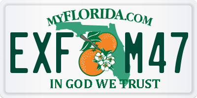 FL license plate EXFM47