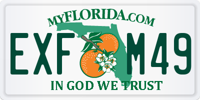 FL license plate EXFM49